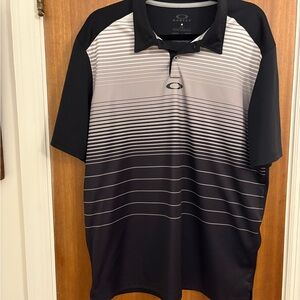 Oakley Men’s Polo/Golf Shirt Black/Gray -Sz L